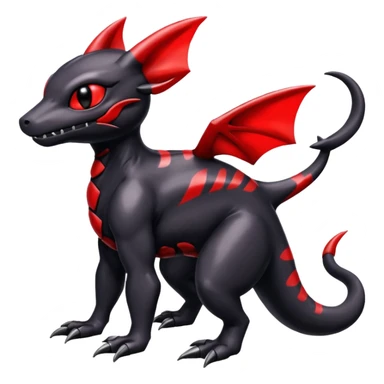 Shiny Evil Dusknoir-Salandit-Umbreon-Fakémon-hybrid-creature (full body)  sticker