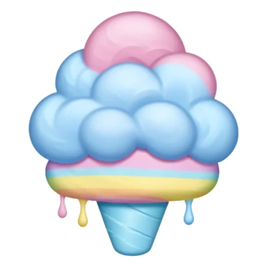 Cotton Candy, Rainbow Cotton Candy – mixed pastel layers of pink, yellow, and blue. sticker