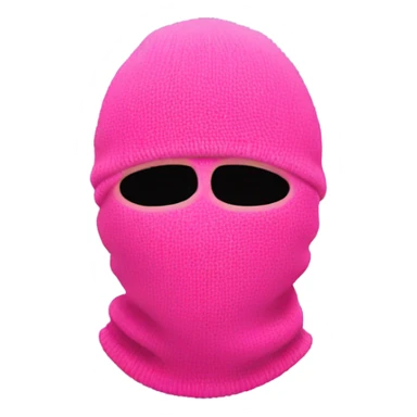 Pink ski mask sticker