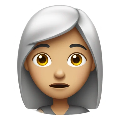 Worried girl  sticker