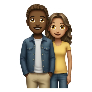 boy and girl best friend sticker