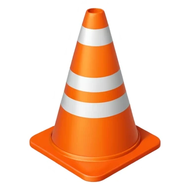 Warning Cone red sticker
