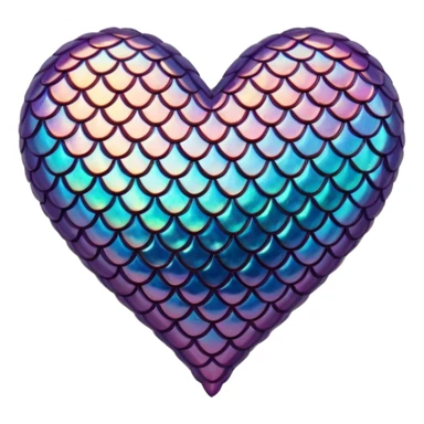 mermaid-themed heart sticker