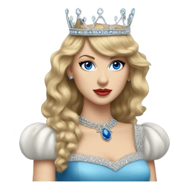 Queen taylor swift with blue eyes and crown sticker