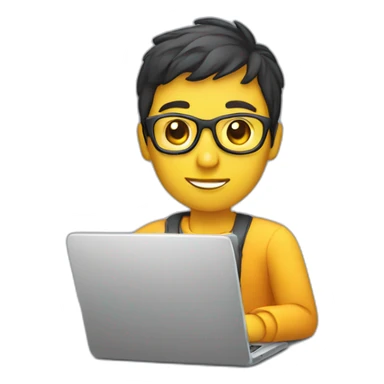 web designer with laptop sticker