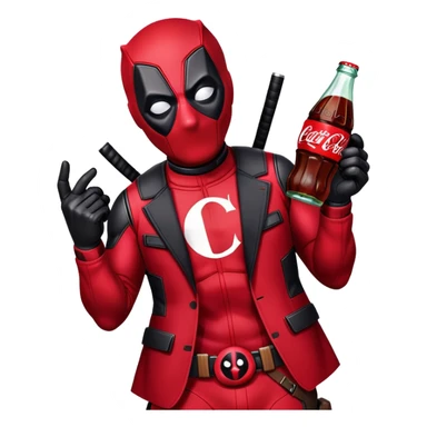 Deadpool Coca-Cola sticker