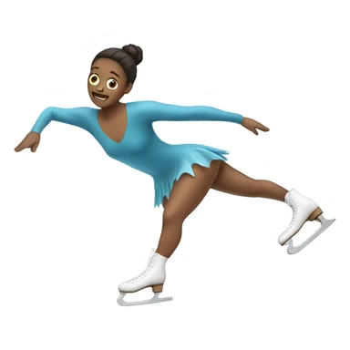 Ice skater falling sticker