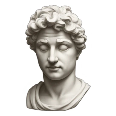 italian statue doing weigthlifitng sticker