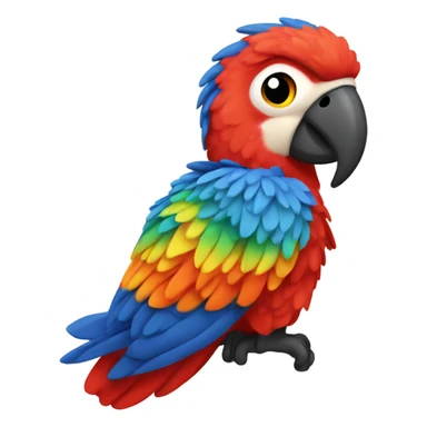 Scarlet macaw stuffed animal  sticker