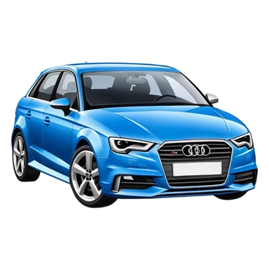 blue audi a3 sticker
