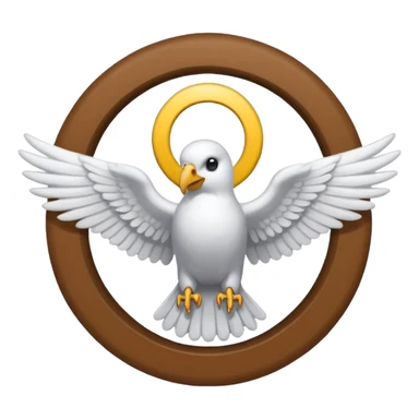 Quiero un emoji de la paz con una paloma blanca y un círculo sticker