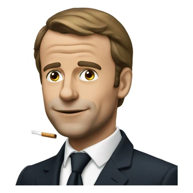 Macron habillé en smoking  sticker