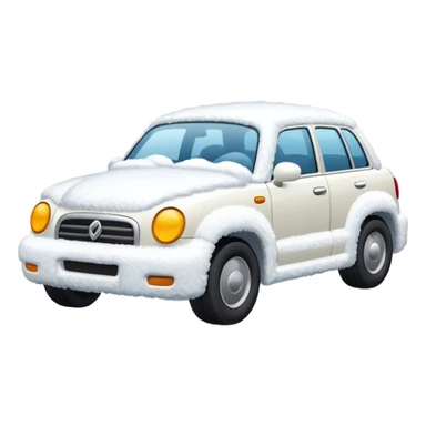 car covered in more snow sticker