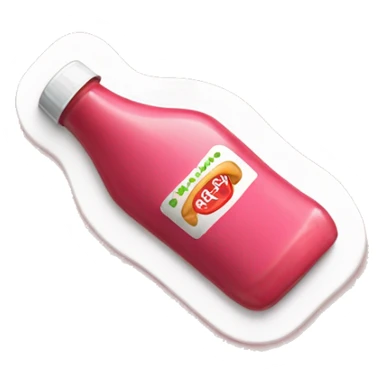 pink ketchup with a tag that says ´KENCHUP' sticker