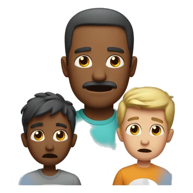 Dad frustrated with three boys sticker