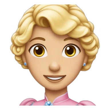 the language of Cinderella in a pink dress sticker