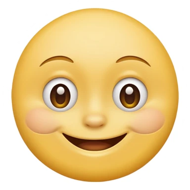 Emoji, yellow round smiling face, totally closed mouth sticker