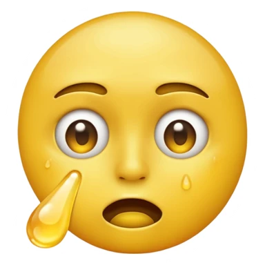 Face Exhaling emoji  with sweat sticker