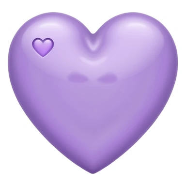 Lavender color heart  sticker
