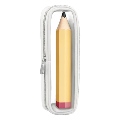 white pencil case  sticker