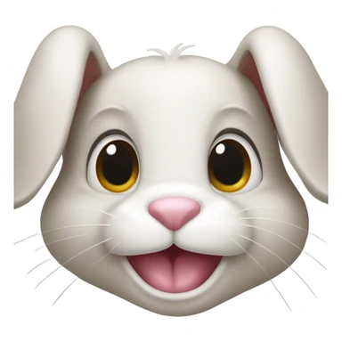 Bunny rabbit missing his two front teeth sticker