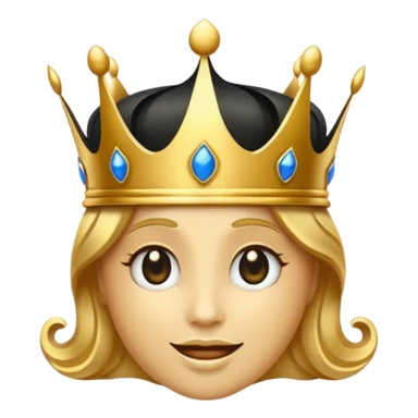 luxury black and gold emoji with royal crown, ornate golden swirls, premium VIP style, elegant and glossy, dark background, glowing edges, rich and exclusive look, suitable for Telegram emoji pack sticker
