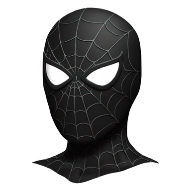 Spiderman black mask sticker