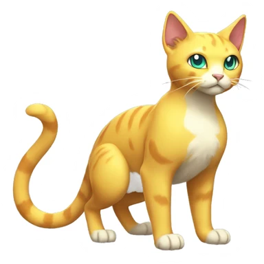 Electric-type Fakémon-Cat full body sticker