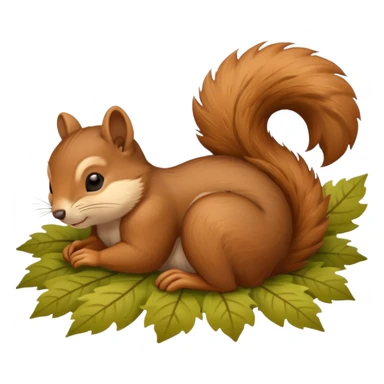 Sleeping squirrel sticker