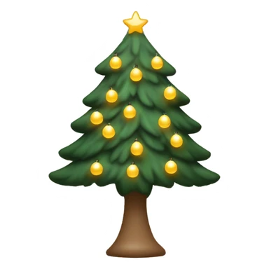 christmas tree with beige fairy lights sticker