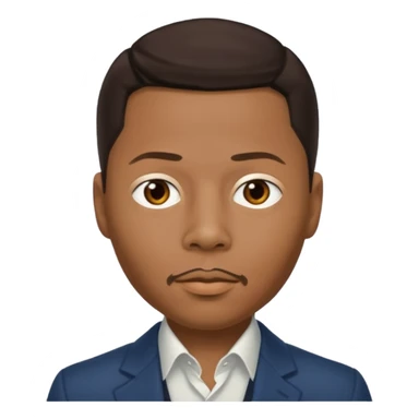 Terrance Howard with dark brown hair sticker