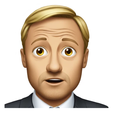 Shocked looking Christian Lindner sticker