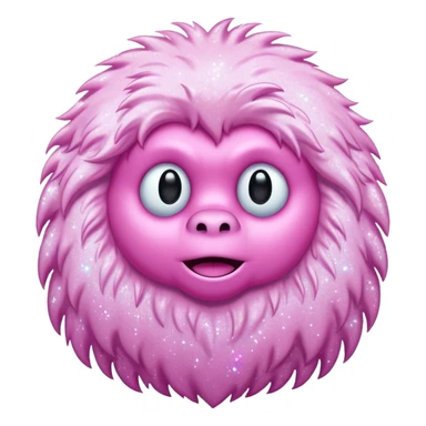 pink yeti with glitter sticker