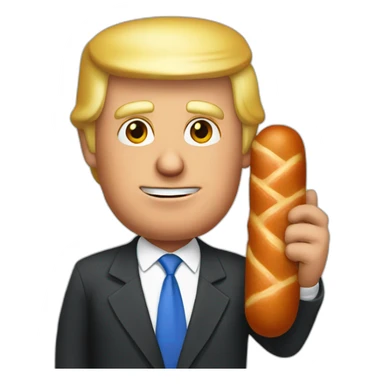 trump-holding-his-sausage sticker