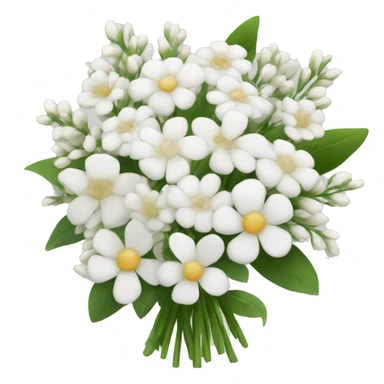 white bouquet of flowers  sticker