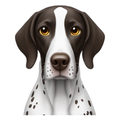 German shorthaired pointer black and white sticker