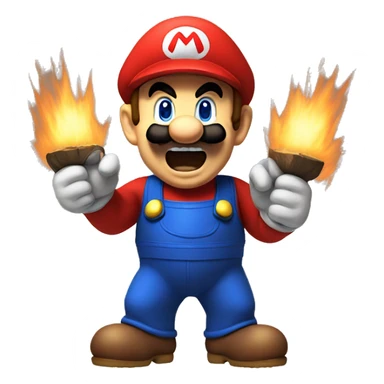 Mario raging  sticker