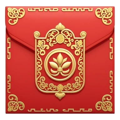 chinese new year red envelope standing view sticker
