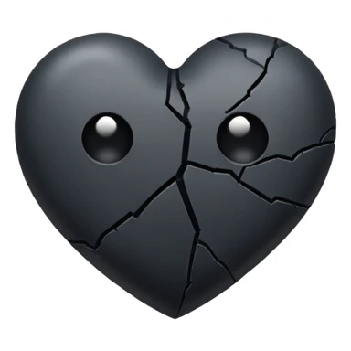 Black heart broken  sticker