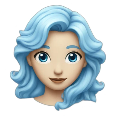Coeur bleu claire sticker