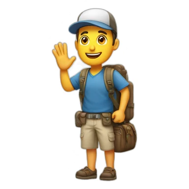Tourist Ömer character greeting sticker