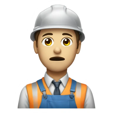 factory worker is tired and dirty sticker