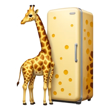 giraffe in a fridge sticker