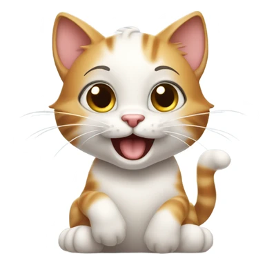 Cute cat sending kisses  sticker