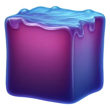 square blue jelly slab defined sticker