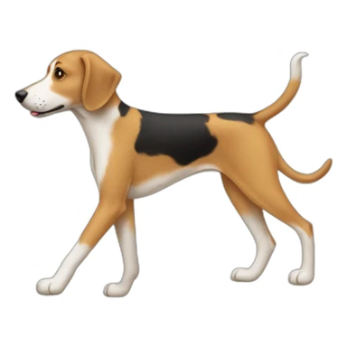 hound mix walking sticker