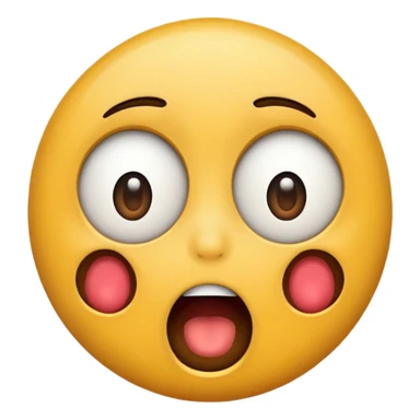 Happy shocked face sticker