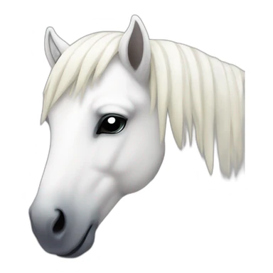 White pony sleep sticker