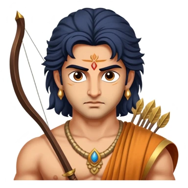 Arjun of Mahabharat with bow  sticker