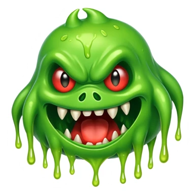 Slime monster. scary sinister. slime attacks sticker